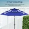 Best Choice Products 10ft 3-Tier Patio Umbrella, Market Sun Shade w/ Tilt Adjustment, Easy Crank